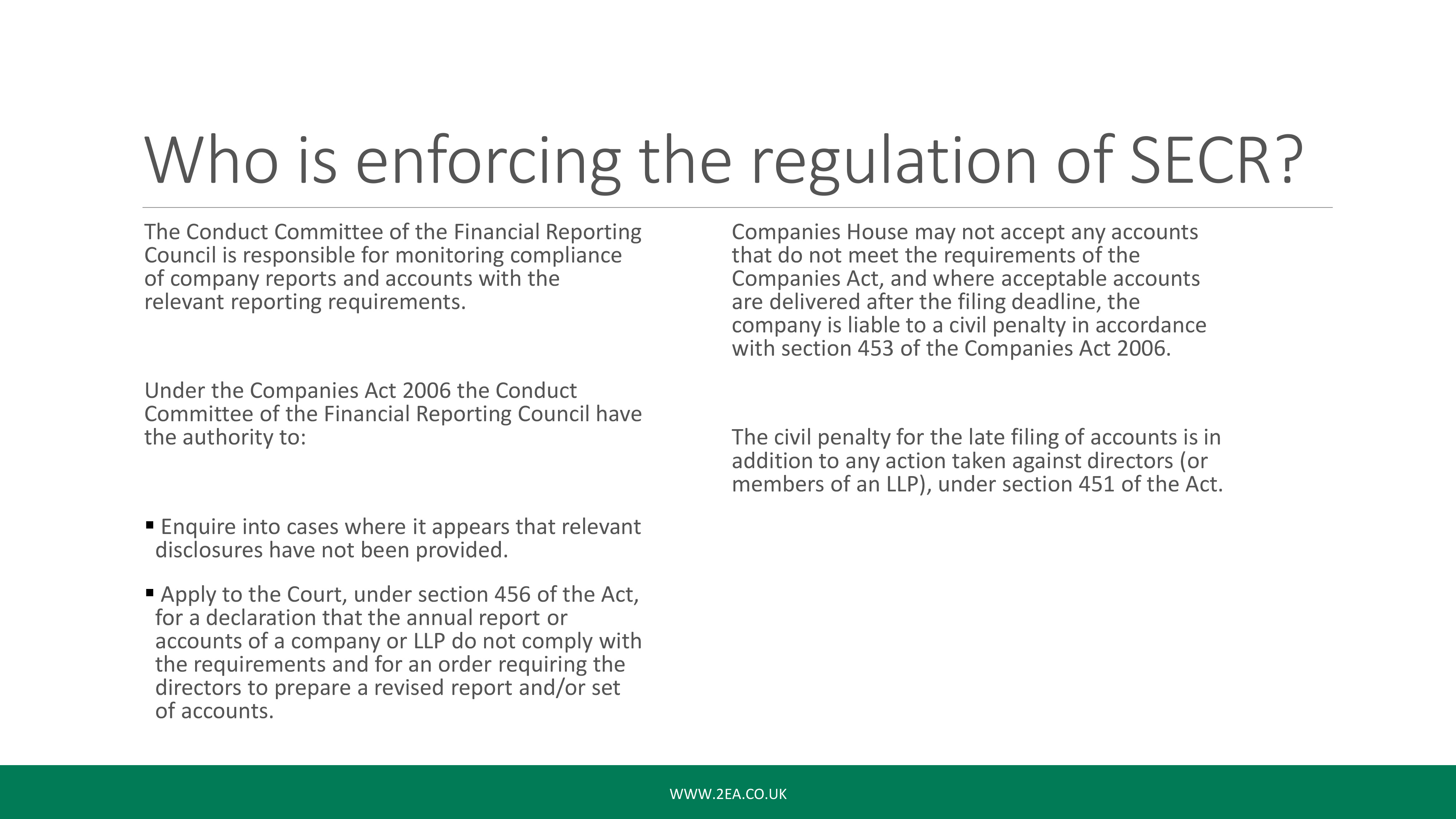SECR Webinar: Who is Enforcing the Regulation?